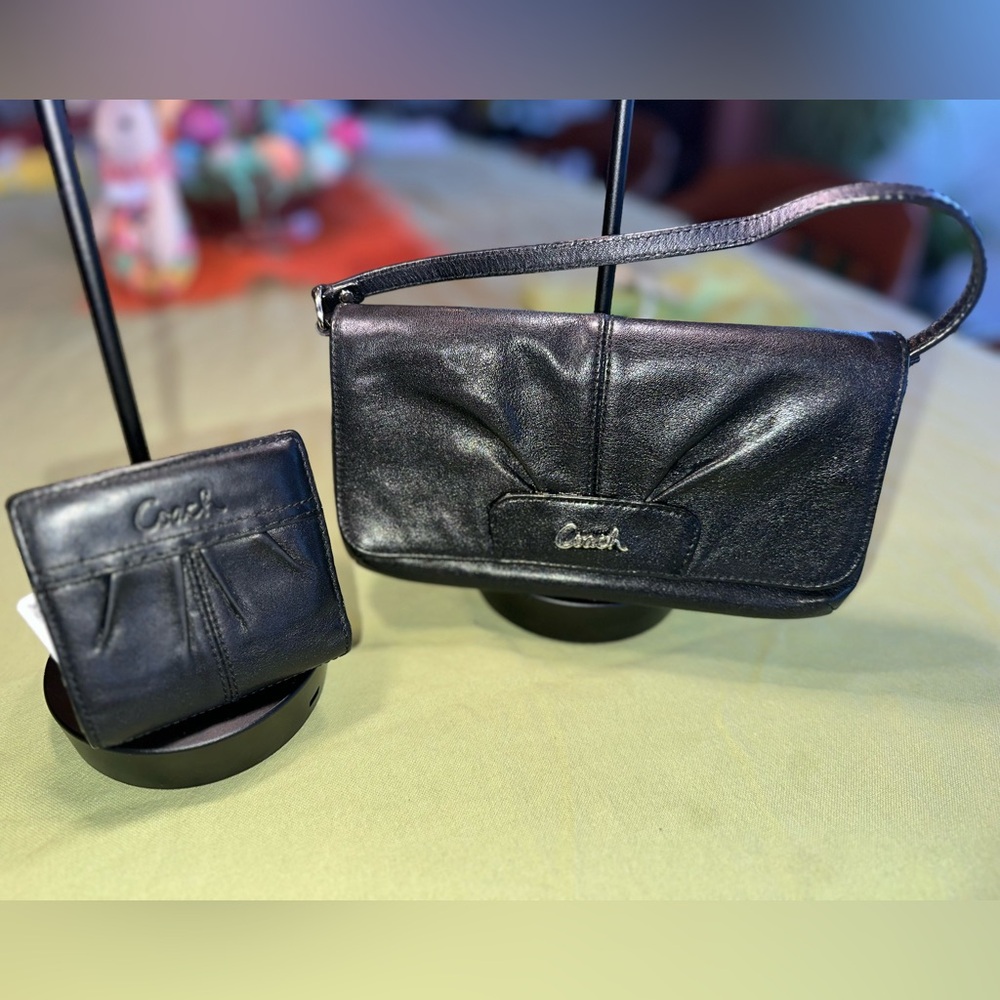 Coach Pleated Leather Wristlet + Wallet Set • Rare Pleated Duo | Collector